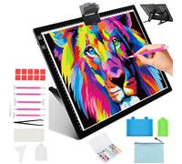 Tavolo luminoso ricaricabile A3 con strumento di pittura a diamante, 6 impostazioni di luminosità, 2500 mAh, pittura, disegno con supporto