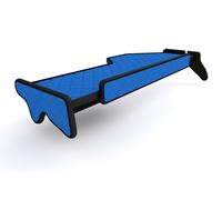TAVOLO LUNGO CRUSCOTTO CABINA IN LEGNO LED VOLVO FH DAL 1998 AL 2002 BLU