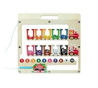 Tavolo Magnetico con Labirinto - Giocattolo per Imparare i Numeri | Gioco di Abbinamento e Conteggio,Gioco compatto e portatile per aula prescolare, viaggio in aereo o in auto
