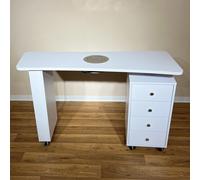 Tavolo manicure con aspiratore tondo per estetista con filtro Hepa per centro estetico