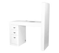 Tavolo manicure con espositore e aspiratore | Mod. DESK 310 (Cassettiera a Sinistra)