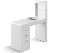 Tavolo Manicure Nail con Aspiratore Polveri ed Espositore Gel e Smalti (Espositore Destro)