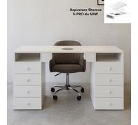 Tavolo manicure professionale con aspiratore a scelta tra 100W e Shemax V-PRO