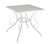 Tavolo Metallo Bianco 70x70 cm ESTERNO VERANDA GIARDINO