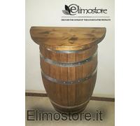 Tavolo Mezza Botte da parete botte legno incisione logo o dedica gratuita