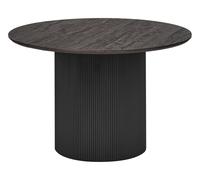 Tavolo minimalista con piano rotondo 120 cm Nero Sheho