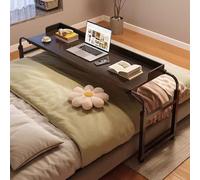 Tavolo mobile regolabile in altezza sopra il letto, tavolo mobile con ruote per mangiare, leggere e lavorare, 65-95 cm, carrello portatile per laptop, vassoio medico divano letto laterale