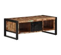 Tavolo Moderno Tavolino Salotto Moderno Tavolini da Salotto Moderni Tavolino Divano - Tavolino Salotto Multicolore 90x50x36cm Legno Massello Recupero per Soggiorno Casa Camera Da Letto Salotto