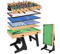 Tavolo Multigioco 10 In 1, Calcio Balilla 4FT Pieghevole, Biliardino Multigioco Tavolo da Biliardo, Biliardino, Biliardo, Ping pong, Tavolo daHockey, Shuffleboard, bowling per Bambini.