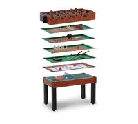 Tavolo Multigioco 12 in 1 Calciobalilla Aste Rientranti Biliardo Ping Pong MDF