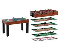 Tavolo Multigioco 12 in uno - versione calciobalilla aste rientranti, biliardo, ping pong, speedhockey, bowling, shuffleboard, backgammon, black jack, scacchi, dama