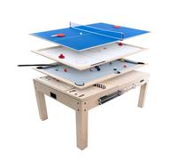 Tavolo Multigioco 7-in-1 213 cm (7ft) Beige Biliardo Tennis Hockey