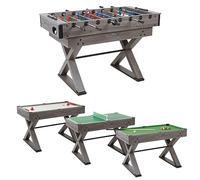 Tavolo Multigioco 9 in uno - versione calciobalilla aste rientranti. Calciobalilla, biliardo, ping pong, speedhockey, bowling, shuffleboard, backgammon, scacchi e dama