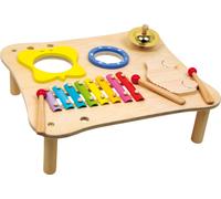 1166 Tavolo musicale in legno small foot, incl. xilofono, tamburello, bacchette in legno, a partire da 3 anni