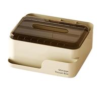 Tavolo Napkin Case Dispenser, Desktop Napkin Storage Box, Multi-Compartment Organizer for Pens, Pencils, Smartphone, and Remote Controls 21,5 x 20 x 10,5 cm