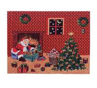 Tavolo Natale in Cotone Tavolo da Corridore Cuscino con Copertina con Motivo Babbo Natale per Miglioramento della Sala da Pranzo La Decorazione La Casa E Ufficio