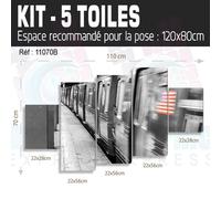 Tavolo New York Treno Metro - Impressione Immagine 60 Modelli Stampati NY-20