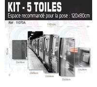 Tavolo New York Treno Metro - Impressione Immagine 60 Modelli Stampati NY-20