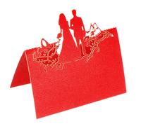 Tavolo Nome Luogo Carte,50pz Favore Decor,Rosso