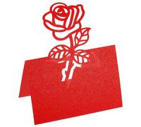 Tavolo Nome Luogo Schede,50pz Decor Rose Taglio Design Bianco Scheda,Rosso