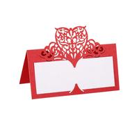 Tavolo Nome Luogo Schede,50pz Favore Decor Empia Farfalla Taglio Design,Rosso