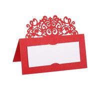 Tavolo Nome Luogo Schede,50pz Favore Decor Empia Pizzo Taglio Design,Rosso