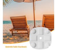 Tavolo ombrellone con supporti multipli per snack e bevande per esterno