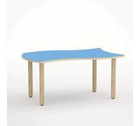 Tavolo Onda Verso H 46 Cm - Misura 1 - Blu Orizzonte Per Nidi D'infanzia - Conforme CAM