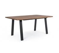 Tavolo Oslo Antracite/Naturale 160x90 cm in Legno