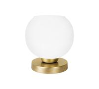 Tavolo Ottone Vetro H:18,5 CM Ø 15 CM Piccolo E27 Bronzo Bianco Schermo Palla