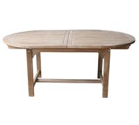 Tavolo Ovale Allungabile da Giardino 240x120 cm in Legno Teak Vorghini Alicudi