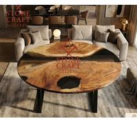 Tavolo Ovale Fatti A Mano In Epoxy 60" X 30" Arredamento Unico Per La Casa