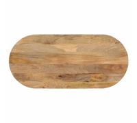 Tavolo ovale in legno massello mango, 140 x 50 x 2,5 cm, venature del legno naturale, robusto piano di ricambio per tavolo da pranzo, scrivania e mobili da ufficio, facile da pulire