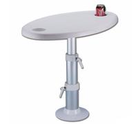 Tavolo Ovale per barca o camper con base telescopica cm 77x51