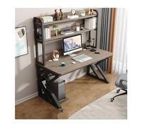 Tavolo PC Tavolo da PC Desktop Home Desk Hutch Tavolo all-in-One Combo Hole Board Studio Tavolo da Gioco Camera da Letto Scrivania da Ufficio(Grijs,150x60x170cm)
