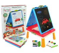 Tavolo per bambini 3 in 1 Lavagna Magnetica e a Gesso Blu