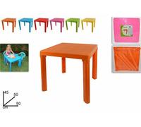 TAVOLO PER BAMBINI BABY PLASTICA COLOR QUADRATO PZ.1 COLORE ASSORTITO CM 50X50