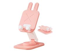 Tavolo per cellulare pieghevole Design coniglio coniglio, supporto per tavolo da notte | Vista a mano gratuita di videochiamate e film, turno a 360 gradi per angoli di visualizzazione