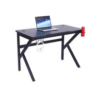 TAVOLO PER COMPUTER DA GIOCO 110x60x75CM CON GESTIONE DEI CAVI, PORTABICCHIER...