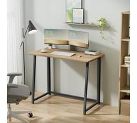 Tavolo per computer scrivania da ufficio tavolo per home office scrivania per PC con robuste gambe in metallo | pieghevole e piedini regolabili | Per domestico e ufficio| 80x40x75 cm | Nero Sonoma