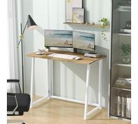 Tavolo per computer scrivania da ufficio tavolo per home office scrivania per PC con robuste gambe in metallo | pieghevole e piedini regolabili | Per domestico e ufficio | 80x40x75cm | Bianco Sonoma