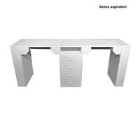 Tavolo per estetista manicure doppio con aspiratore filtro, aspirazione potente professionale 100W StarNail 5 Keopalia