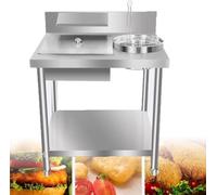 Tavolo per impanatura di pollo fritto, stazione di lavoro resistente per impanare cibi fritti, ideale per ristoranti e cucine domestiche