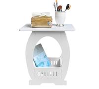 Tavolo per l'allattamento notturno, con vano portaoggetti, in legno di quercia fisso, per divano, letto, tè, tavolini laterali | camera da letto, soggiorno, ufficio, stile moderno