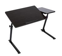 Tavolo per Laptop Regolabile Scrivania Pieghevole Portatile con Tappetino per Mouse Indipendente per Uso Sul Lato del Letto Design Leggero a Forma di Z (Colore noce)