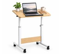 Relaxdays Tavolo laptop regolabile con rotelle