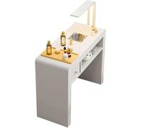 Tavolo per manicure con collettore di polvere integrato e lampada LED, ideale per servizi di bellezza professionali e cura delle unghie domestiche