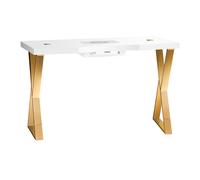 Tavolo per Manicure Momo 04GL con Aspiratore Momo J02 (bianco/oro)