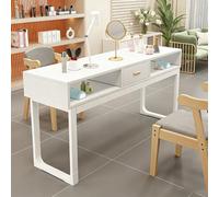 Tavolo per manicure per nail art, moderno e professionale, con cassetti e ripiani aperti, postazione trucco per casa, salone di bellezza o spa