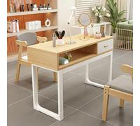 Tavolo per manicure per nail art, moderno e professionale, con cassetti e ripiani aperti, postazione trucco per casa, salone di bellezza o spa